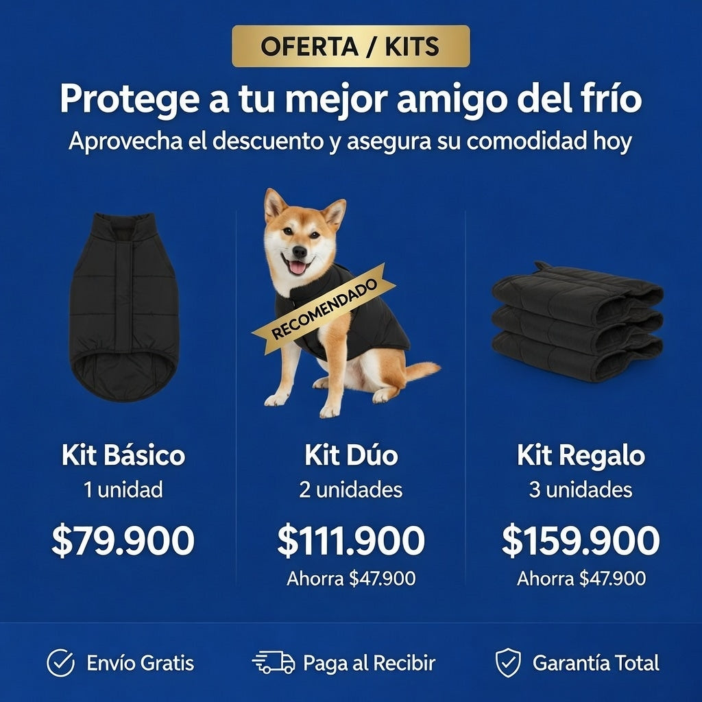 ¡¡¡SUPER OFERTA!!! Chaqueta Térmica Impermeable Para Perros - LLEVA 3 PAGA 2